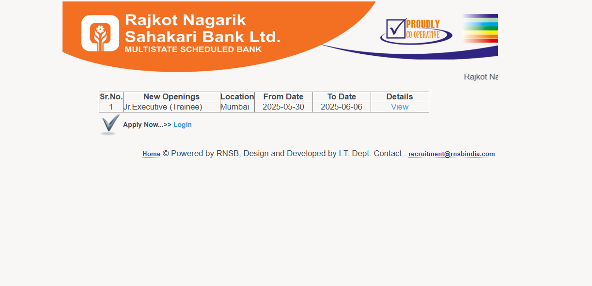 RNSBL Recruitment 2025