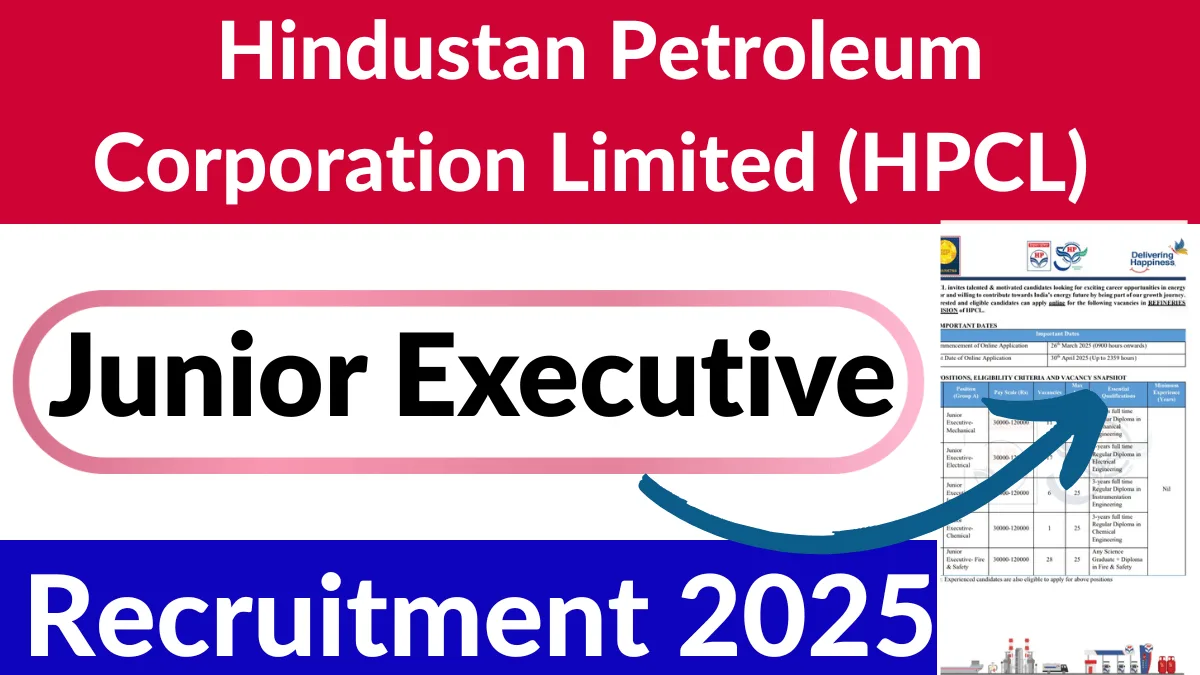 HPCL JE Recruitment 2025