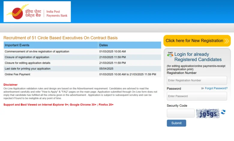 IPPB Executive Recruitment 2025