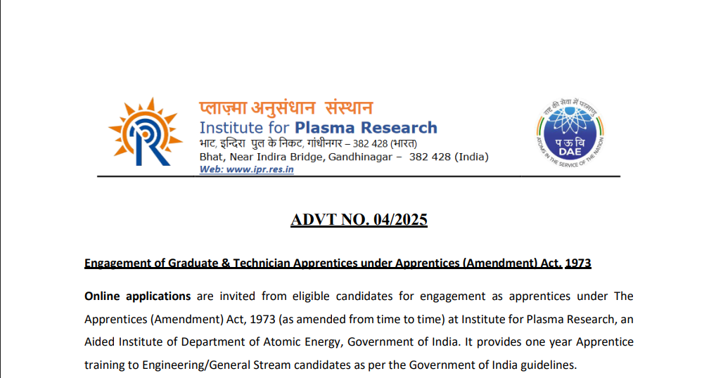 IPR Recruitment 2025