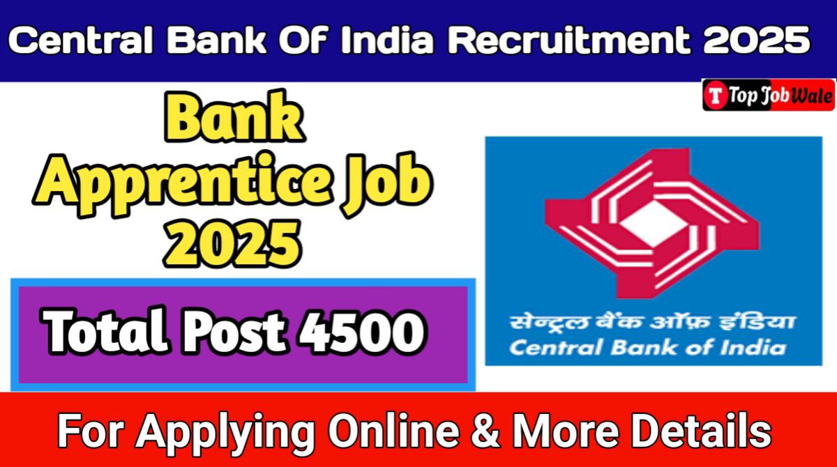 Central Bank of India Apprentice Recruitment