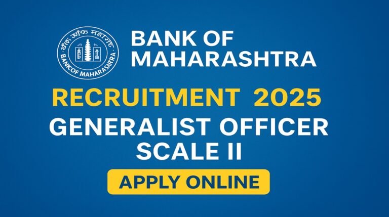 Bank of Maharashtra Recruitment 2025