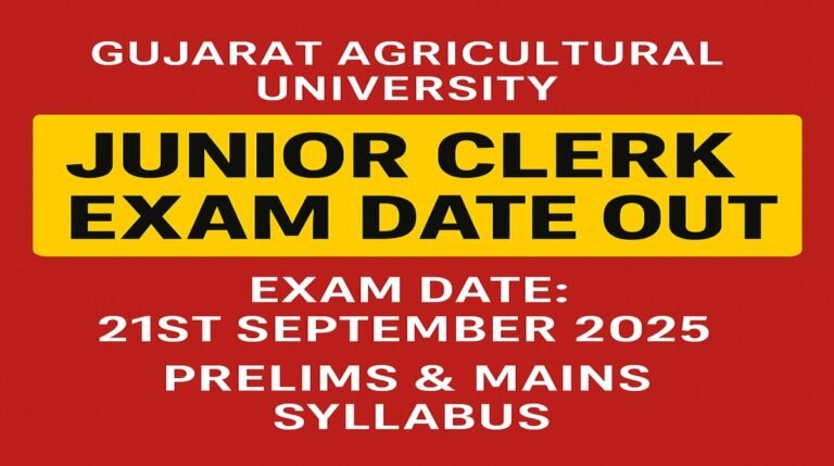 Junior Clerk Exam Date 2025