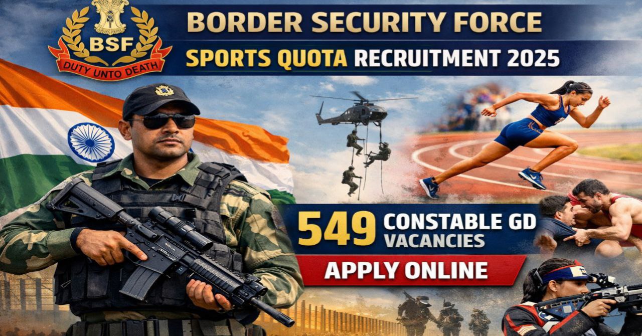 BSF Sports Quota Recruitment 2025