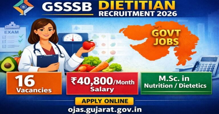 GSSSB Dietitian Recruitment 2026