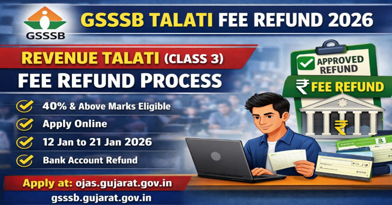 GSSSB Talati Fee Refund 2026