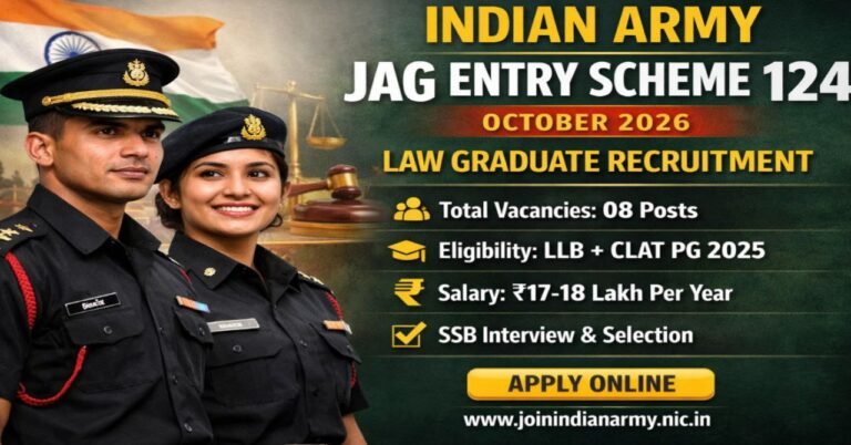 Indian Army JAG Entry 124 Recruitment 2026