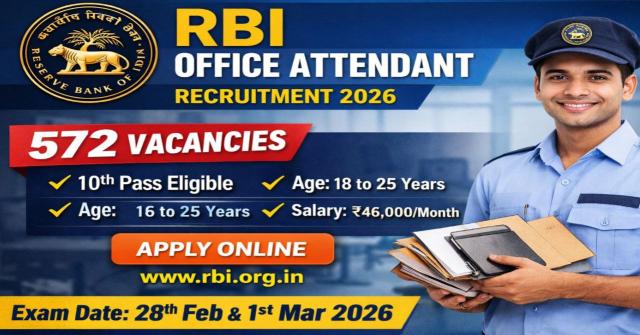 RBI Office Attendant Recruitment 2026
