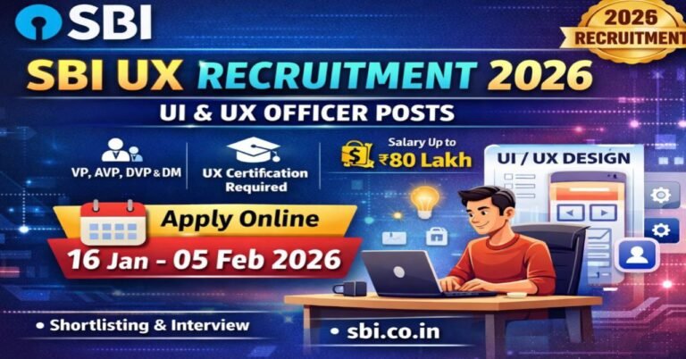 SBI UX Recruitment 2026