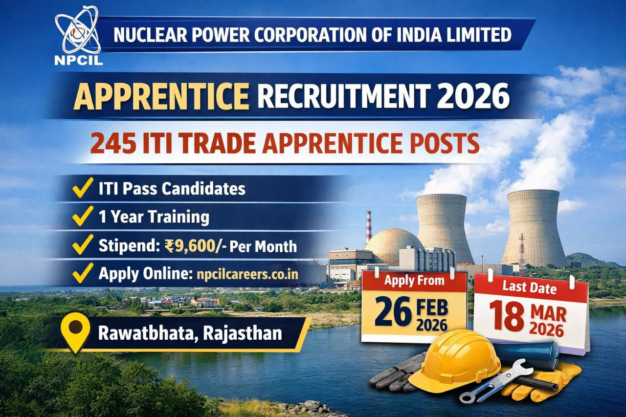 NPCIL Apprentice Recruitment 2026