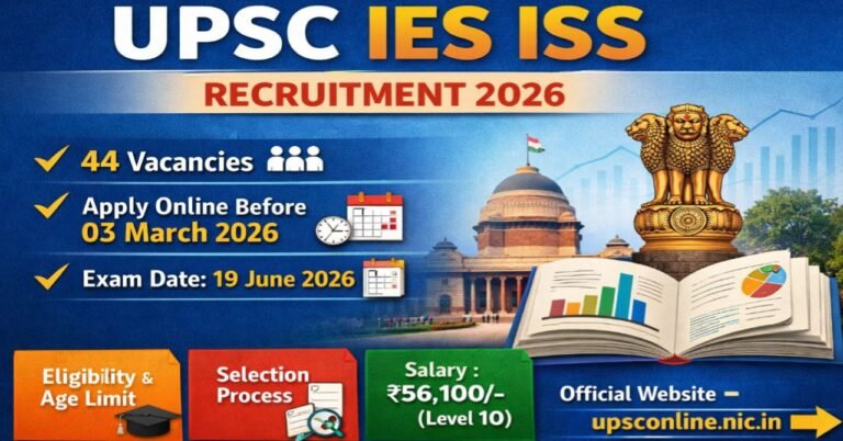 UPSC IES ISS Recruitment 2026