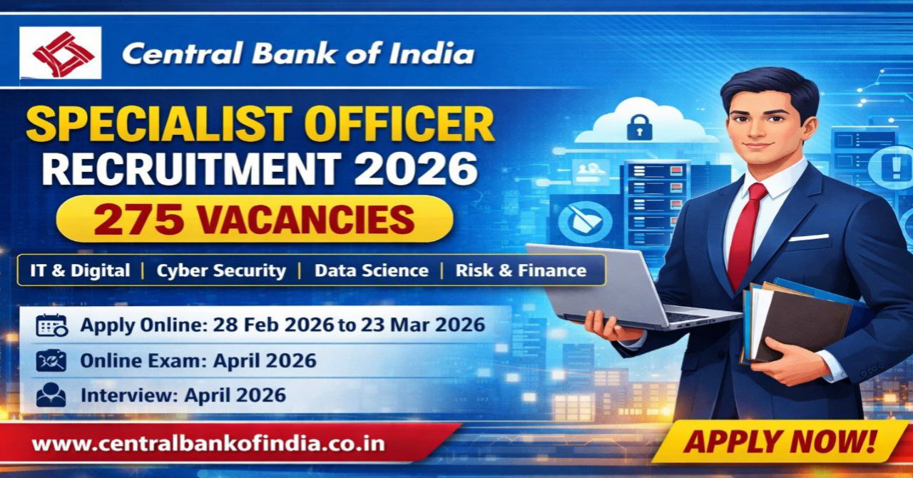 Central Bank of India SO Recruitment 2026