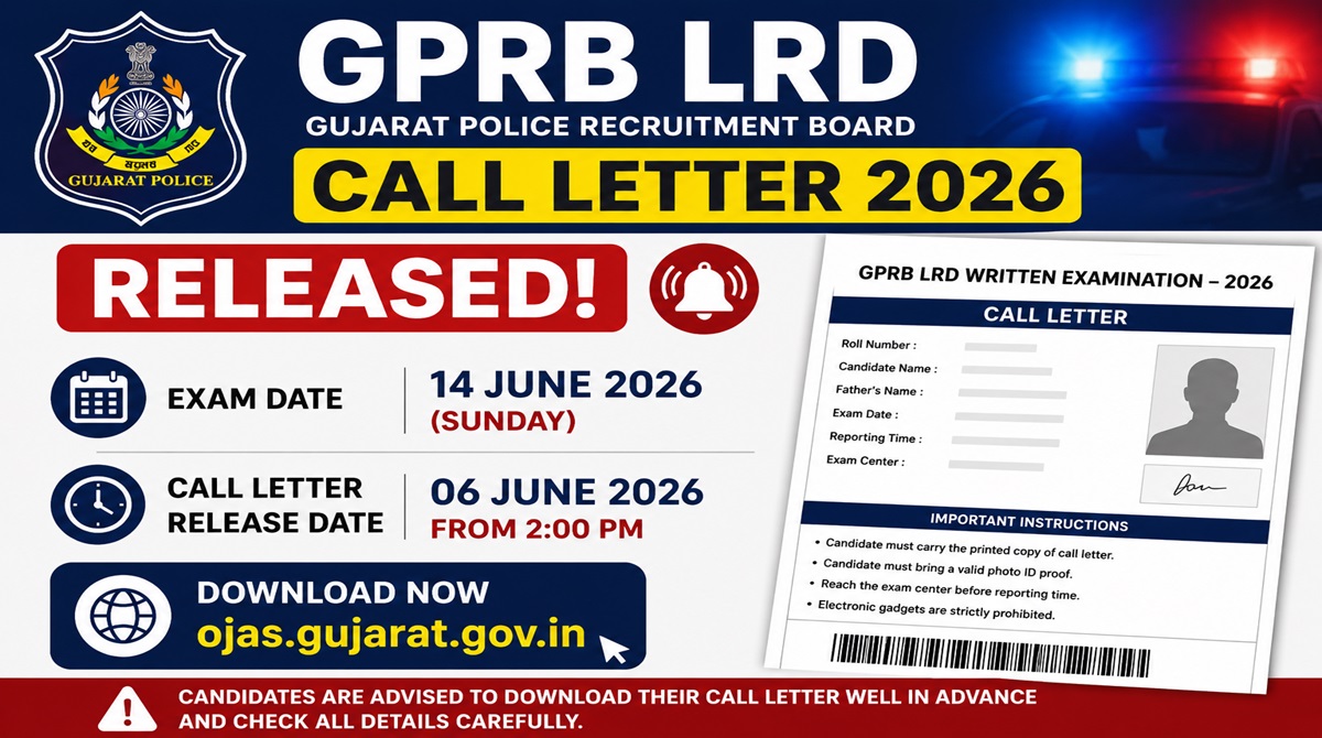 GPRB LRD Written Exam Call Letter 2026
